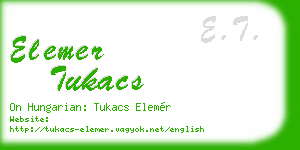 elemer tukacs business card